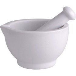 Svenska Living Vijzel met stamper - keramiek - D8 cm - Vijzel en mortier