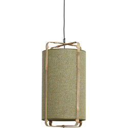 Light & Living - hanglamp - Sendai - groen - bamboe jute - Ø 37cm - E27 - 2973076