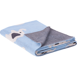 Beliani HILKOT - Plaid-Blauw-Katoen