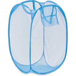 Kipit Wasmand flexibel/opvouwbaar - blauw - kunststof - 33 x 33 x 58 cm - 60 liter - Wasmanden