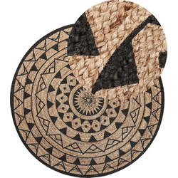 Beliani PORSUK - Gevlochten-Beige-Jute
