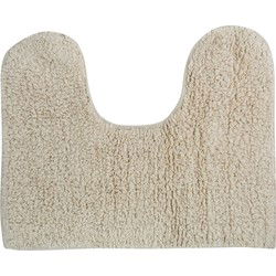 MSV WC/Badkamerkleed/badmat voor op de vloer - creme wit - 45 x 35 cm - Badmatjes