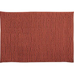 MSV Badkamerkleed/badmat tapijtje voor op de vloer - terracotta - 50 x 80 cm - Microvezel - Badmatjes