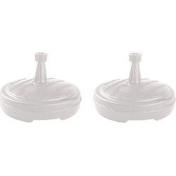 2x Plastic parasol voet 13 liter - Parasolvoeten