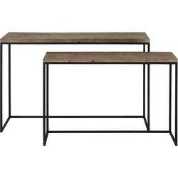 Light & Living - Side CAMASCA - 120x39.5x80cm - Bruin - Set van 2