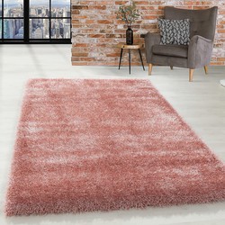 Nox Hoogpolig roze vloerkleed - Effen - 200 X 290 CM