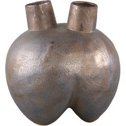 PTMD Susana Bronze ceramic pot two holes round L