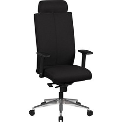 Pippa Design directiestoel bureaustoel met hoofdsteun - zwart
