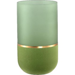 PTMD Dorotah Windlicht - 12 x 12 x 21 cm - Glas - Groen