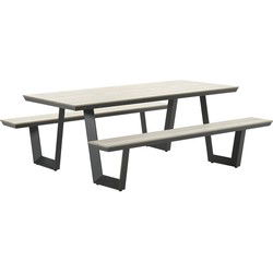 Bell picknick set - 200x178 cm - carbon black - light teak vironwood