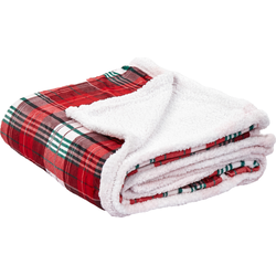 Beliani FUDGE - Plaid-Rood-Polyester