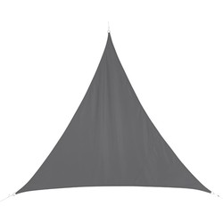 Polyester schaduwdoek/zonnescherm Curacao driehoek grijs 3 x 3 x 3 meter - Schaduwdoeken