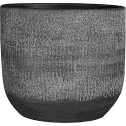 Mica Decorations Bloempot Florian - 28x28x26 cm - Terracotta - Donker Grijs