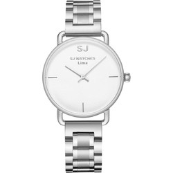 LW Collection SJ WATCHES Lima horloge dames zilverkleurig 36mm