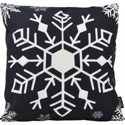 Zwart-Wit Kerst #1 | 45 x 45 cm | Kussenhoes | Katoen/Polyester
