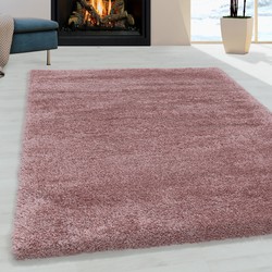 Tapijtenloods Pearl Soft Hoogpolig Vloerkleed Roze- 80x250 CM