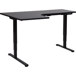 DESTINES - Elektrisch bureau - Zwart - Linkszijdig - Vezelplaat
