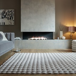 Hoogpolig Vloerkleed - Waffle - Grijs - 80 x 150 cm