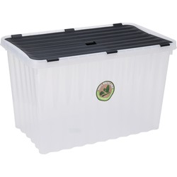 Opslagbak/opbergdoos/organizer - met deksel - kunststof - 76 Liter - Opbergbox