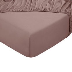 DoubleDry Hoeslaken 100% Natuurlijk Katoen - Tweepersoons 140x200 cm - Zacht & Ademend - Rondom Elastiek - Oud Roze