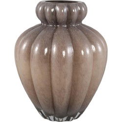 PTMD Vaas Syamer 2 - 21x21x27 cm - Glas - Bruin