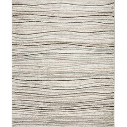 Safavieh Modern Stripe Wave Indoor Woven Area Rug, Amsterdam Collection, AMS111, in Cream & Beige, 201 X 279 cm