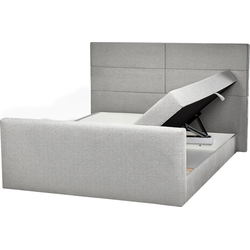 Beliani ARISTOCRAT - Boxspringbed-Grijs-Polyester