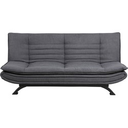 Slaapbank 3-Zits - Donkergrijs Stof - Zithoogte 41cm - 196x98x91cm - Nico