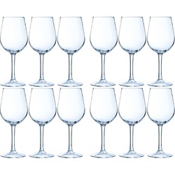 12x Luxe rode wijn glazen 370 ml - Wijnglazen