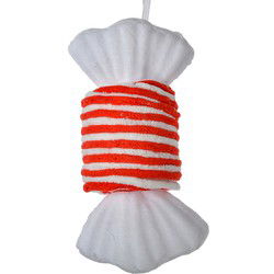 Clayre & Eef Kersthanger Snoep 11x8x20 cm Wit Rood Synthetisch