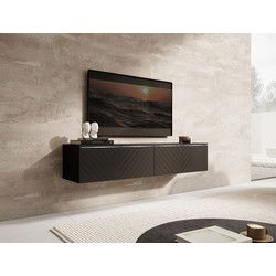Meubella - TV-Meubel Dixon - Zwart Visgraat - 140 cm