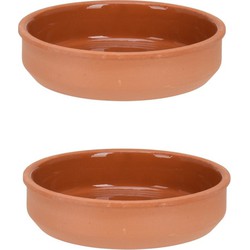 8x Tapas schaaltjes 450 ml terracotta 16 x 4 cm - Snack en tapasschalen