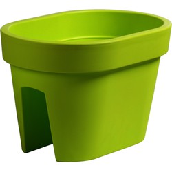 Prosperplast plantenpot - kunststof - lime groen - 12L - 40 x 27 x 25 cm - Plantenpotten