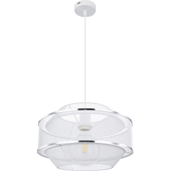Moderne hanglamp Vigatto - L:35cm - E27 - Metaal - Wit