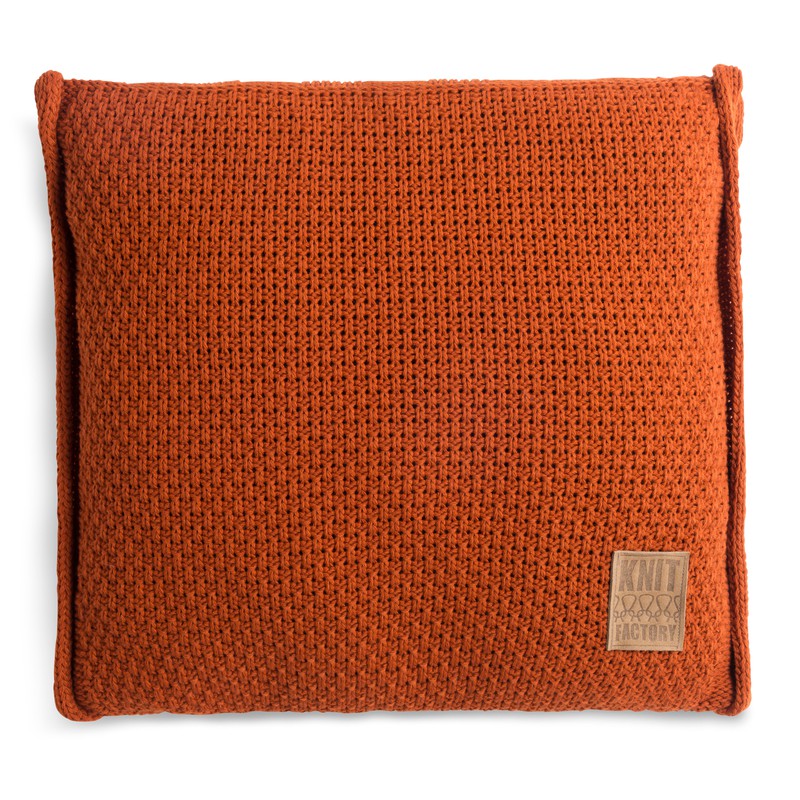 Knit Factory Jesse Sierkussen - Terra - 50x50 cm - Inclusief kussenvulling - 