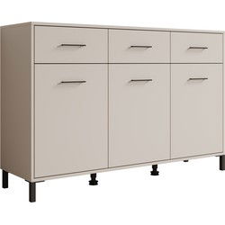 Meubella - Dressoir Vidor - Beige - 138 cm - 3 lades