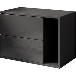 Meubella - Nachtkastje Bendigo - Antraciet - 57 cm