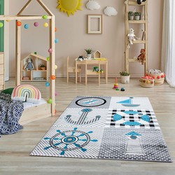 Kids vloerkleed - Blauw