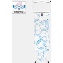 Strijkplank B, 124x38 cm, solide stoomunithouder, PerfectFlow - Bubbles