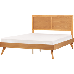 Beliani ISTRES - Tweepersoonsbed-Lichte houtkleur-MDF