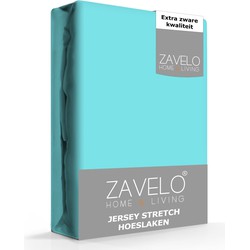 Zavelo® Jersey Hoeslaken Aqua-Lits-jumeaux (190x220 cm)