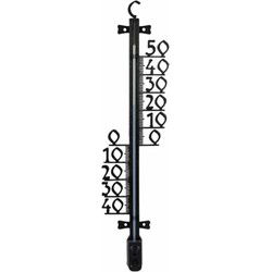 Talentools thermometer voor buiten - zwart - kunststof - 47 cm - Buitenthermometers
