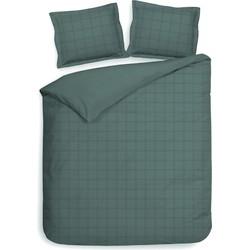 Heckett & Lane Dekbedovertrek Diamante Mineral Green 260 x 200 220 cm + 2 slopen 60 x 70 cm