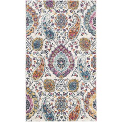 Safavieh Modern Chic Indoor Woven Area Rug, Madison Collection, MAD600, in Cream & Multi, 91 X 152 cm