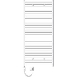 ECD Germany Badkamerradiator elektrisch met verwarmingselement 1200W - 750 x 1500 mm - wit - recht met zijaansluiting
