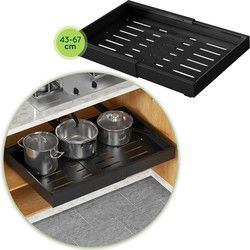 XIVADA Keukenorganizer - Schuiflade  - Aluminium - Verstelbaar - Zwart