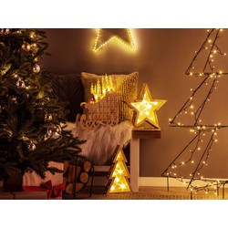 Kerstdecoratie LED-verlichting lichtbruin 35 cm NASTOLA