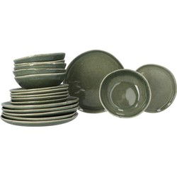 Black Forest Serviesset Stoneware - 6-persoons 18 delig - Groen
