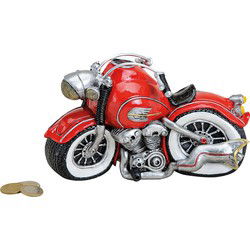 Spaarpot motorfiets van poly, B21 x D10 x H13 cm