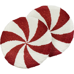 Beliani SWIRL CANDY - Sierkussen-Wit-Bouclé
